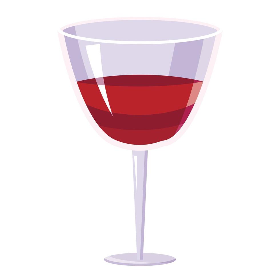 glas av vin ikon, tecknad serie stil vektor