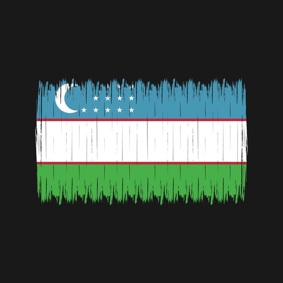 usbekistan flagge bürste vektor