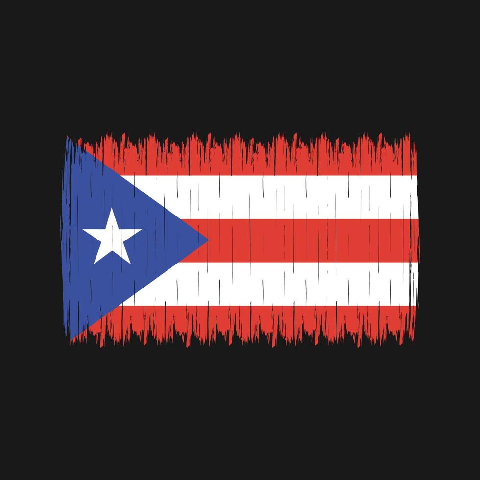 puerto-rico-flaggenpinsel vektor