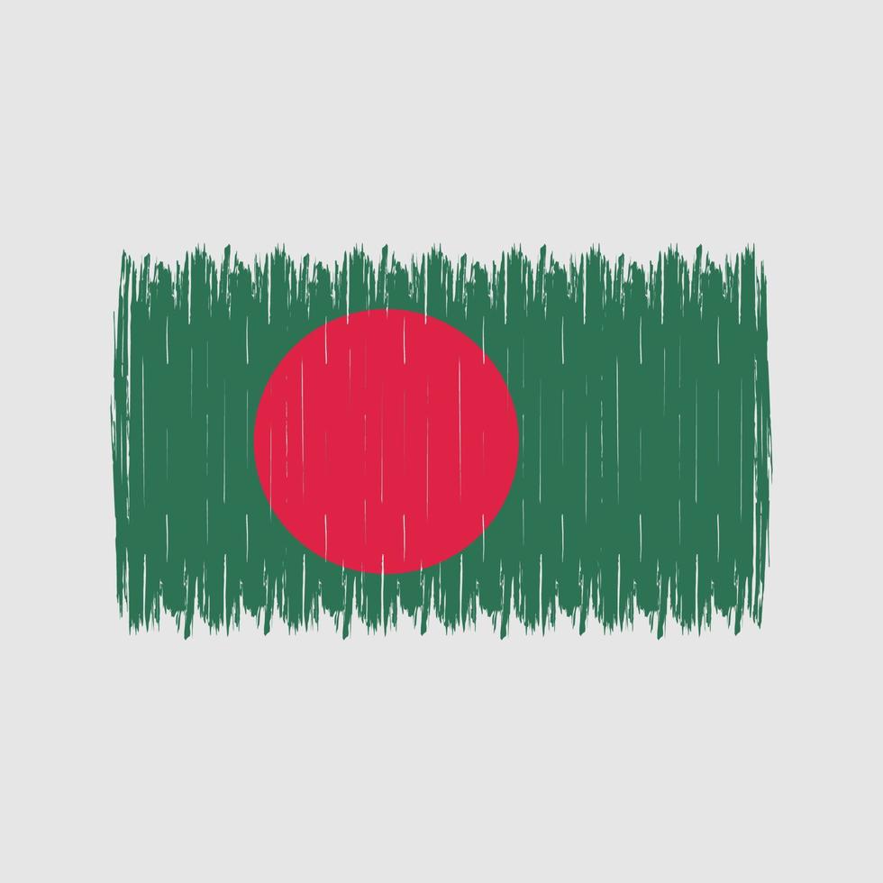 Bangladesch Flaggenbürste vektor