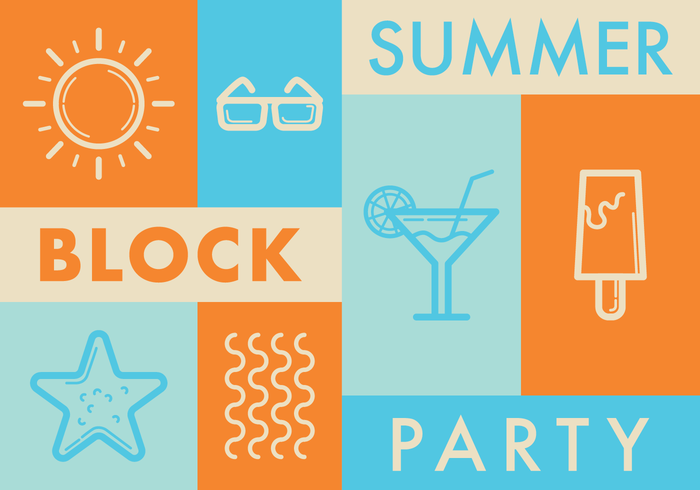 Summer Block Party vektor