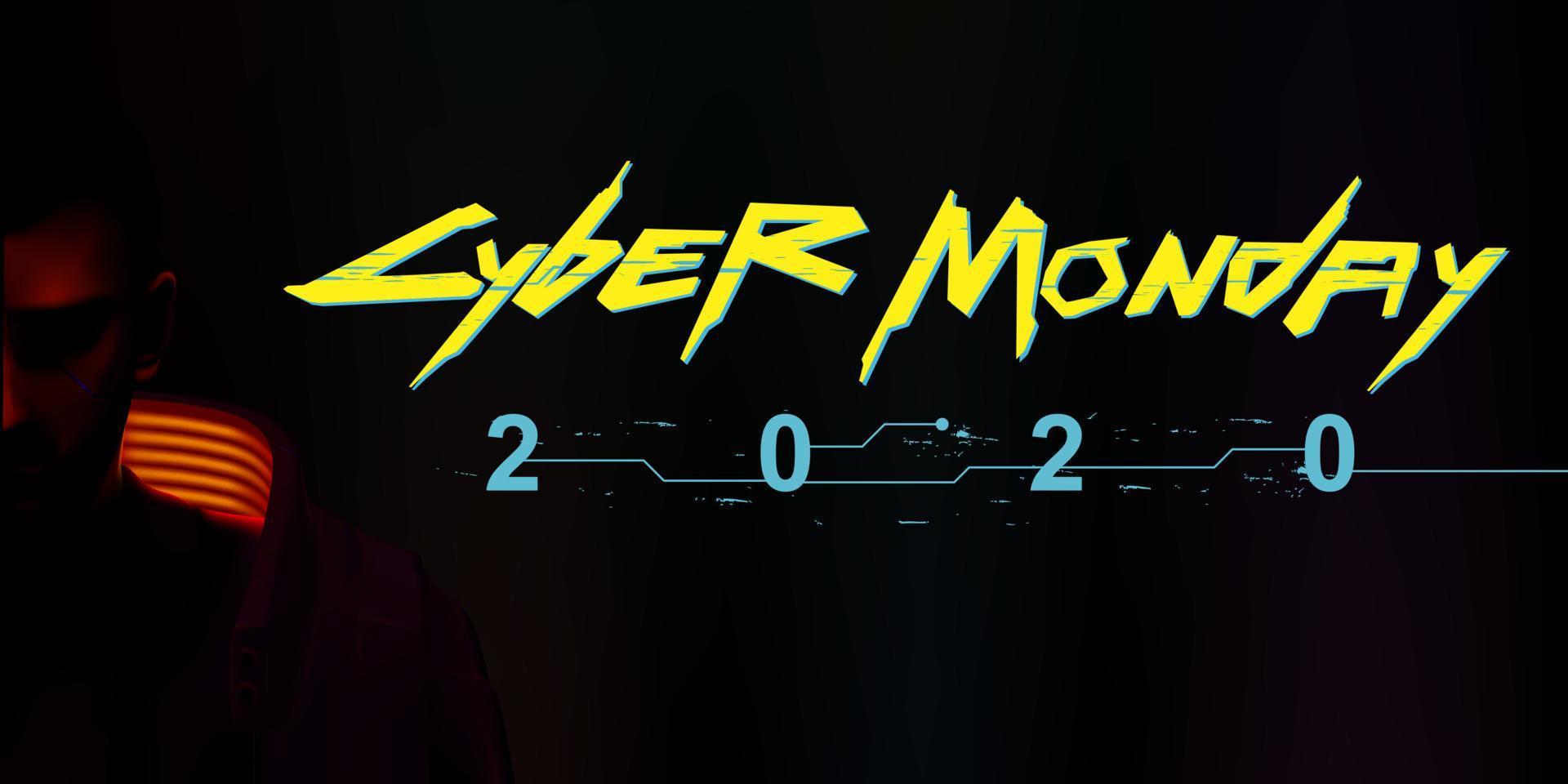 verkaufstechnologiebanner für cyber montag vektor