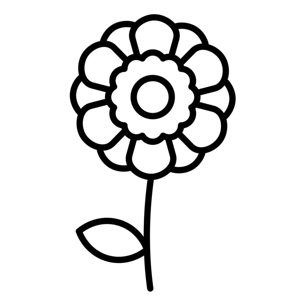 Symbol für Minzringelblumenlinie vektor