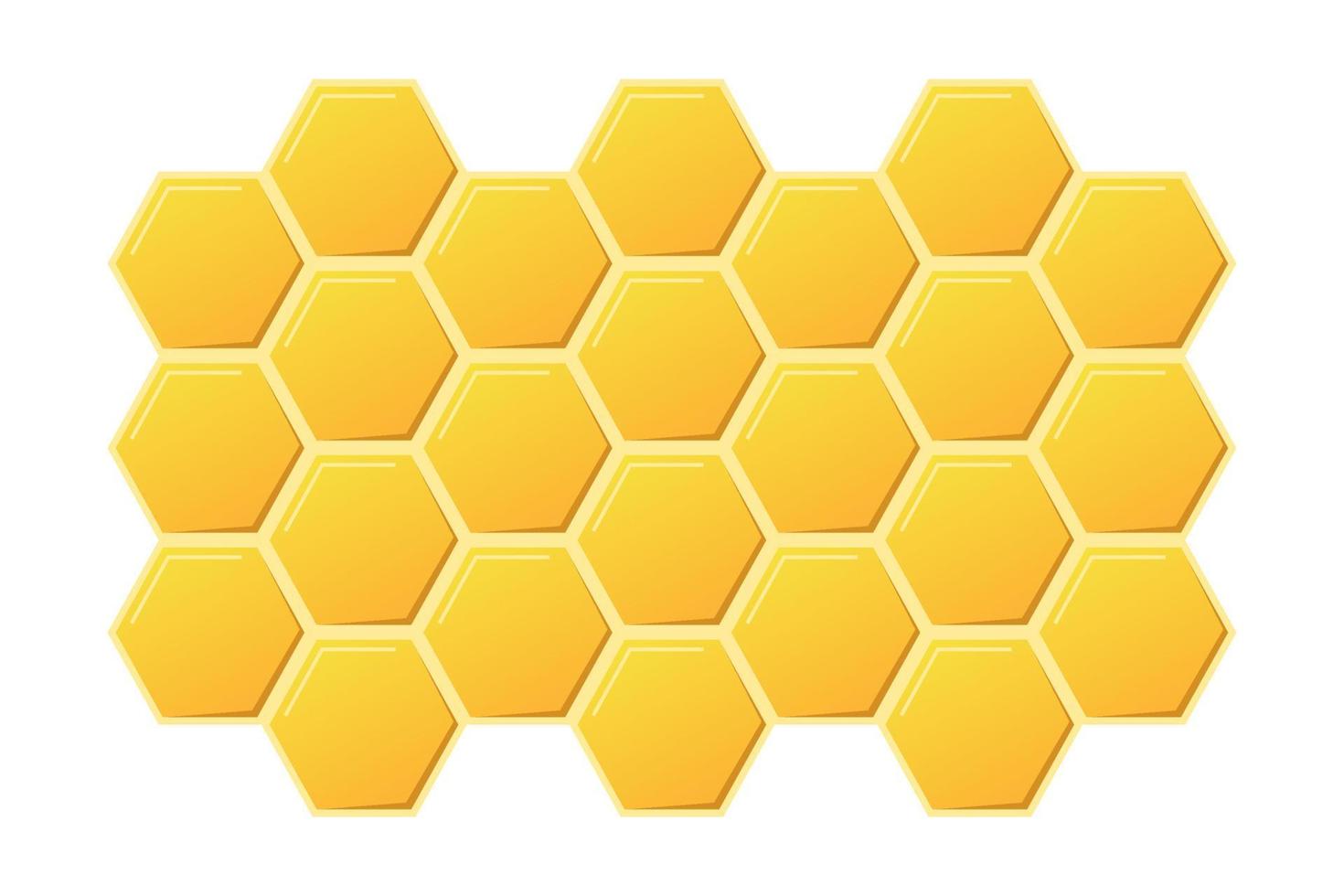 abstraktes wabendesign. sechseckige zellenstruktur des goldenen honigs. geometrische Bienenstock sechseckige Waben. Vektor-Illustration vektor