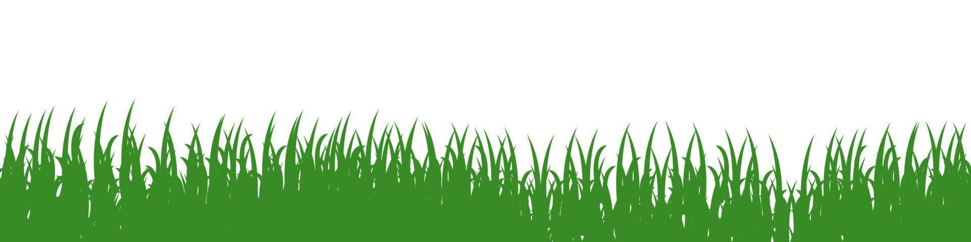 Vektor grüne Grassilhouette. Gras, der Hintergrund wiederholt. grünes Gras Silhouette Hintergrund. Vektor-Illustration