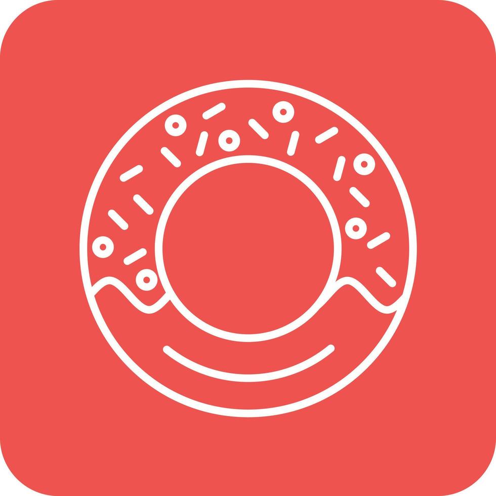 Donut-Linie runde Ecke Hintergrundsymbole vektor