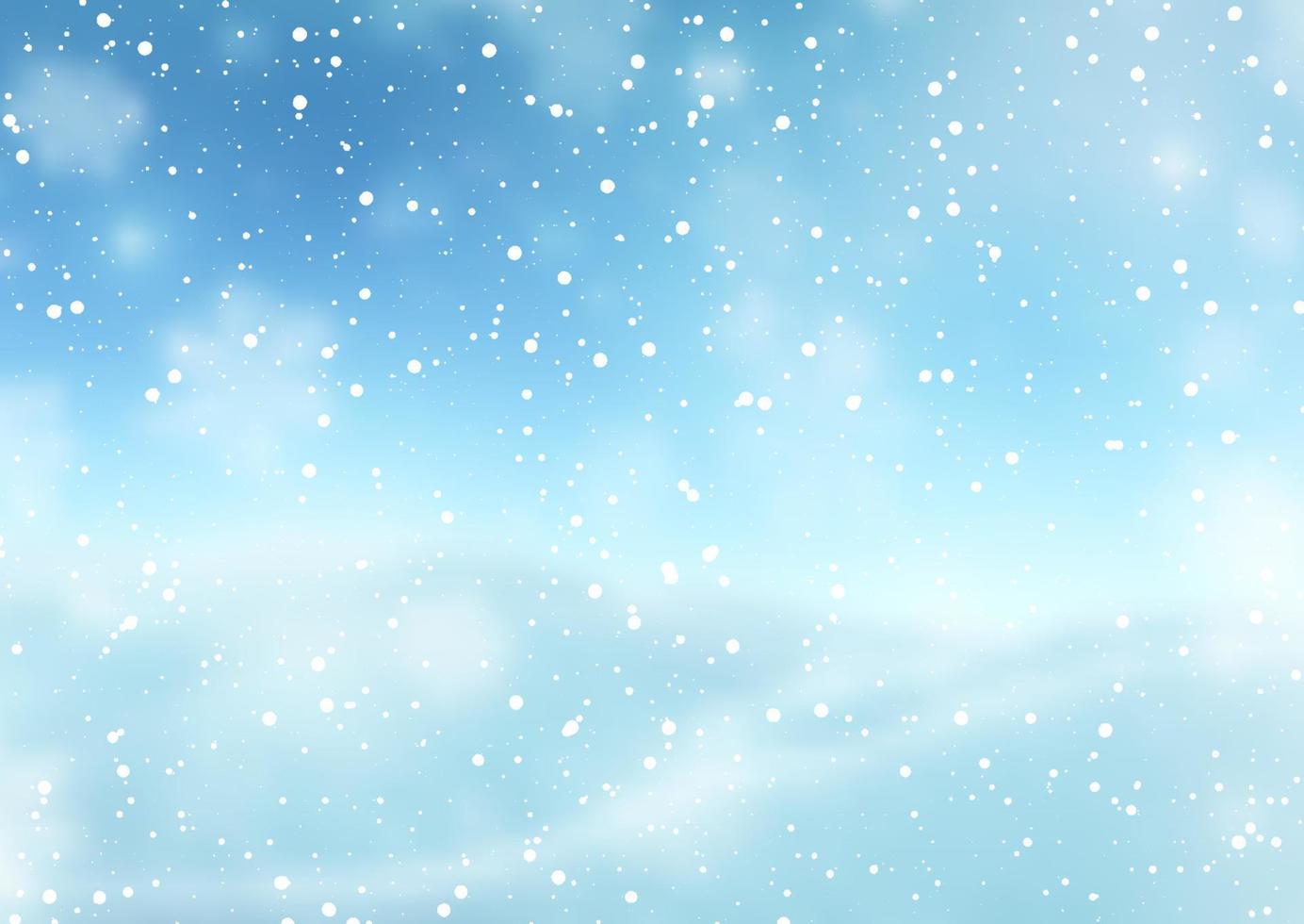 jul bakgrund med faller snö mot en defocussed vinter- landskap vektor