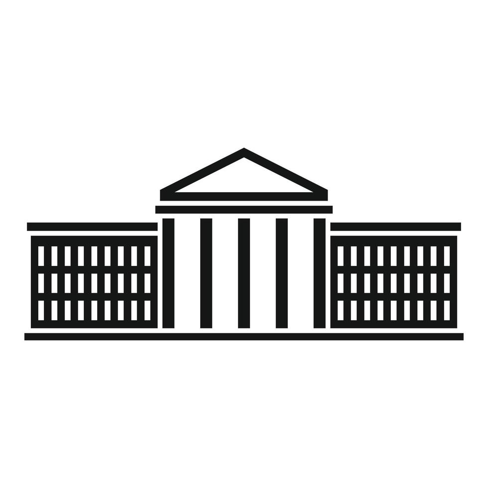 Land parlament ikon, enkel stil vektor