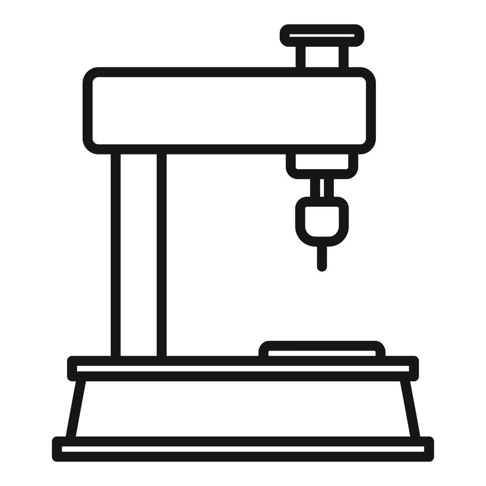 Symbol für Industriefräsmaschine, Umrissstil vektor