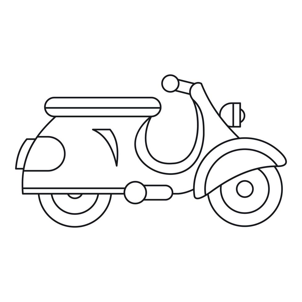 Scooter-Symbol, Umrissstil vektor