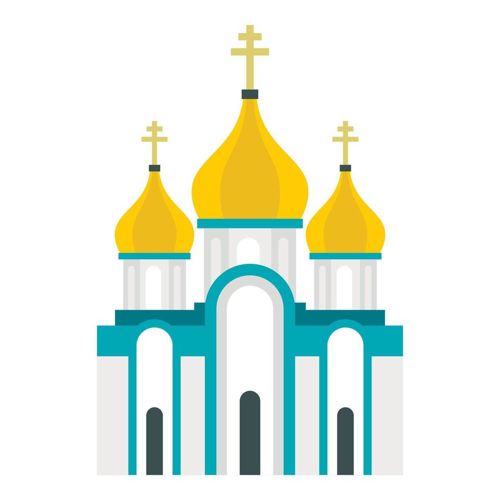 ortodox kyrka ikon, platt stil vektor