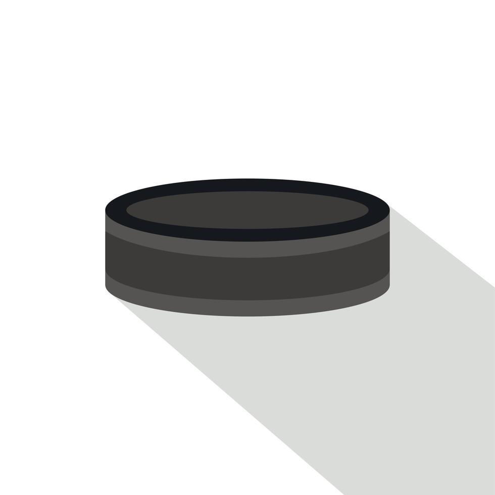 Hockey-Puck-Symbol, flacher Stil vektor