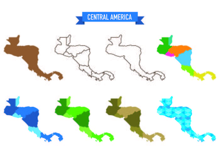 Centralamerika Karta vektorer