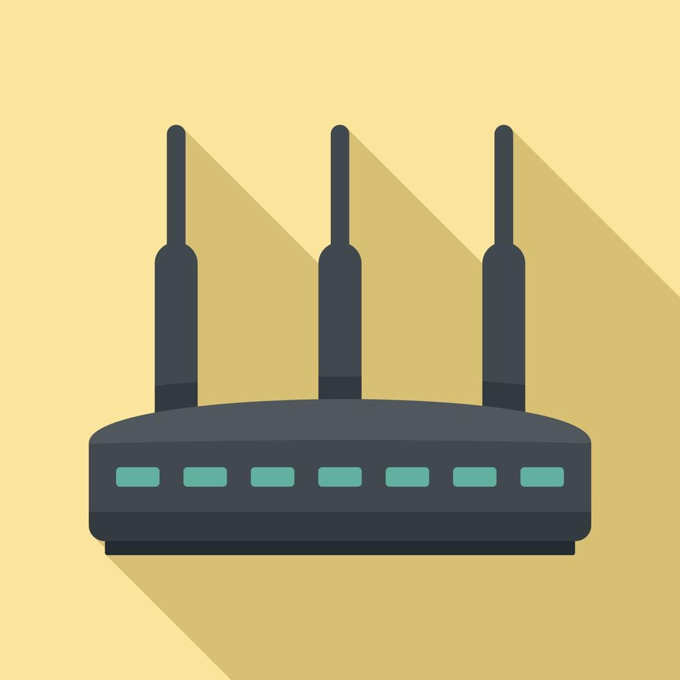 modernes Router-Symbol, flacher Stil vektor