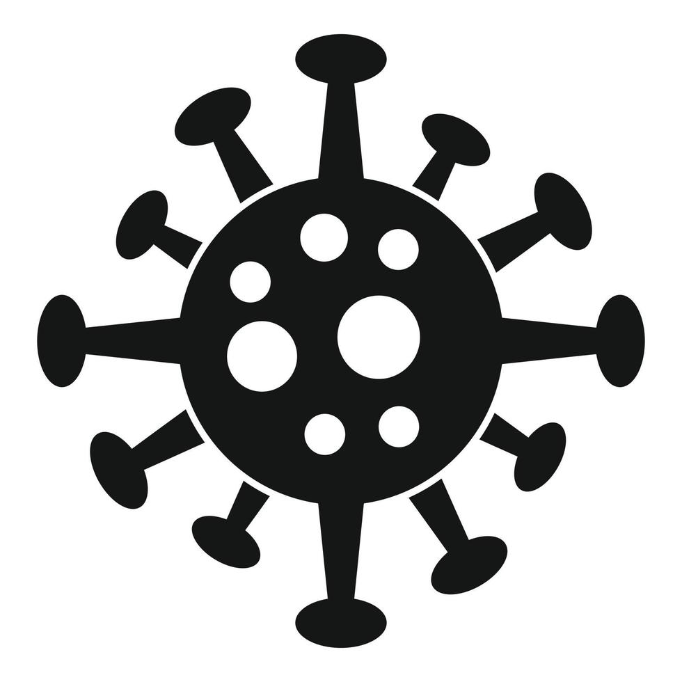 virus bakterie ikon, enkel stil vektor