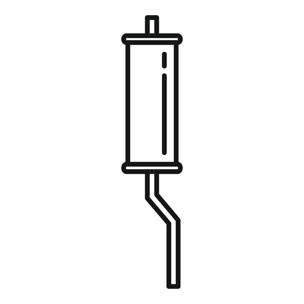 Symbol für Autoabgasanlage, Umrissstil vektor