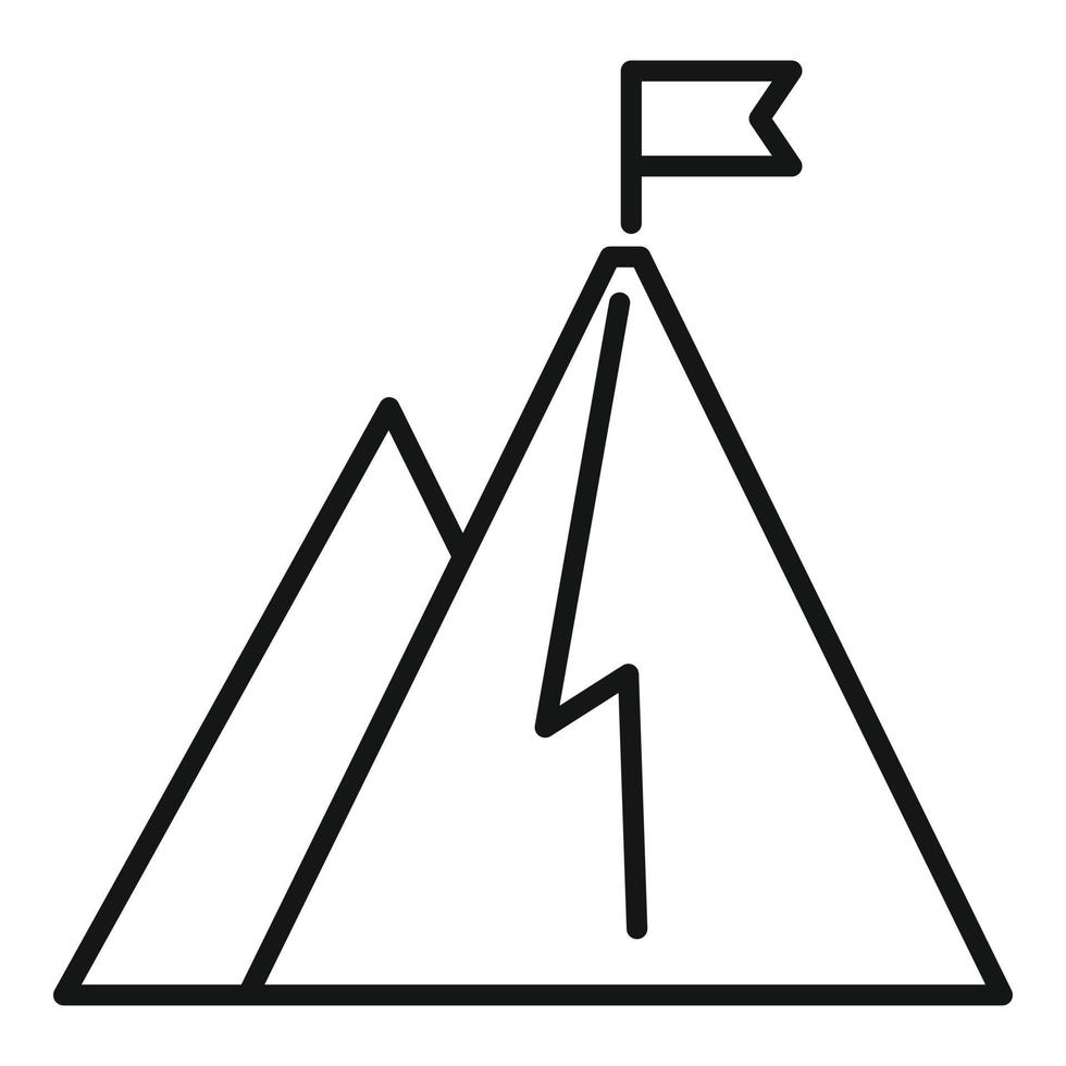 Wanderbergtrainer-Symbol, Umrissstil vektor