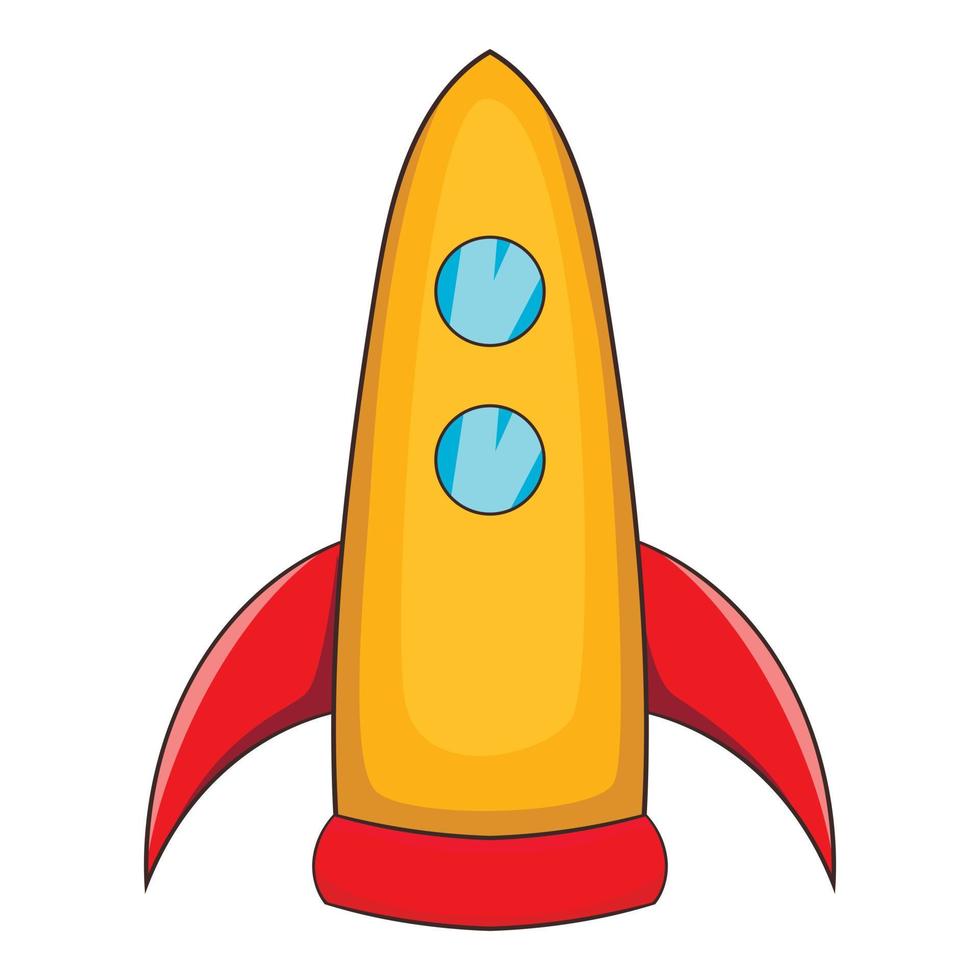 Rakete startet Symbol, Cartoon-Stil vektor