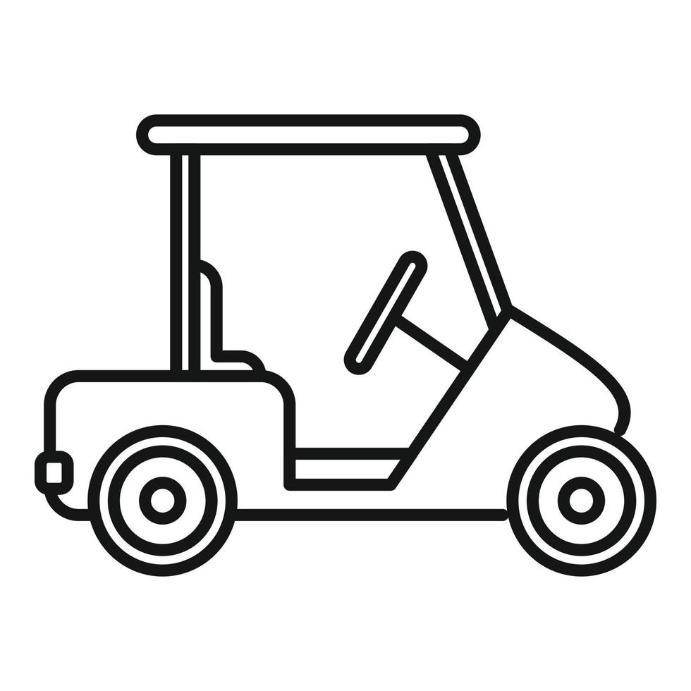 Golfwagen-Club-Symbol, Umrissstil vektor