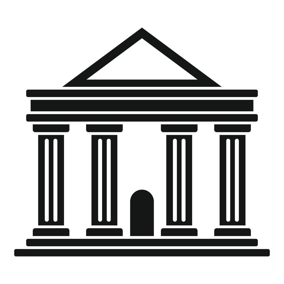 Bank ersättning ikon, enkel stil vektor