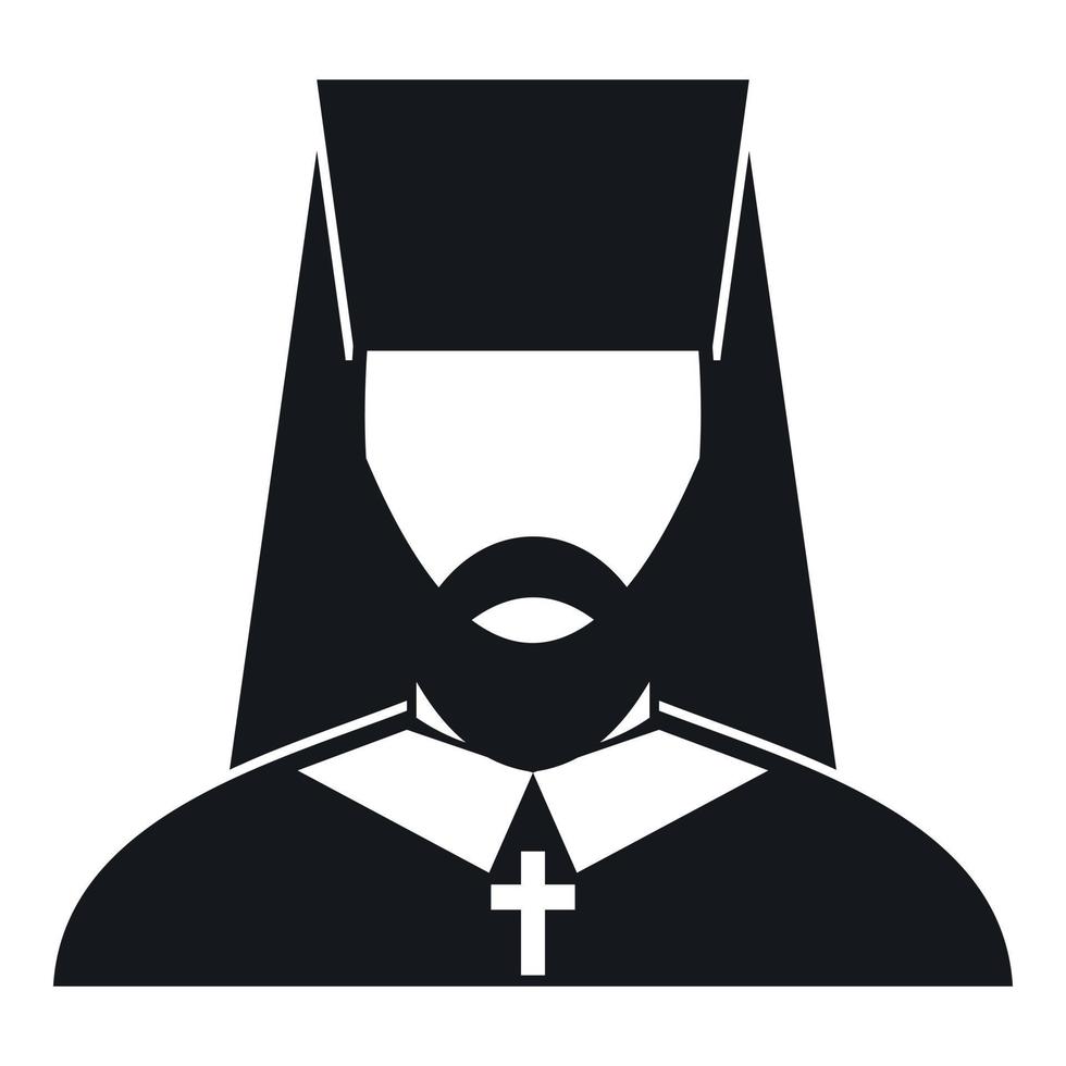 Ikone des orthodoxen Priesters, einfacher Stil vektor