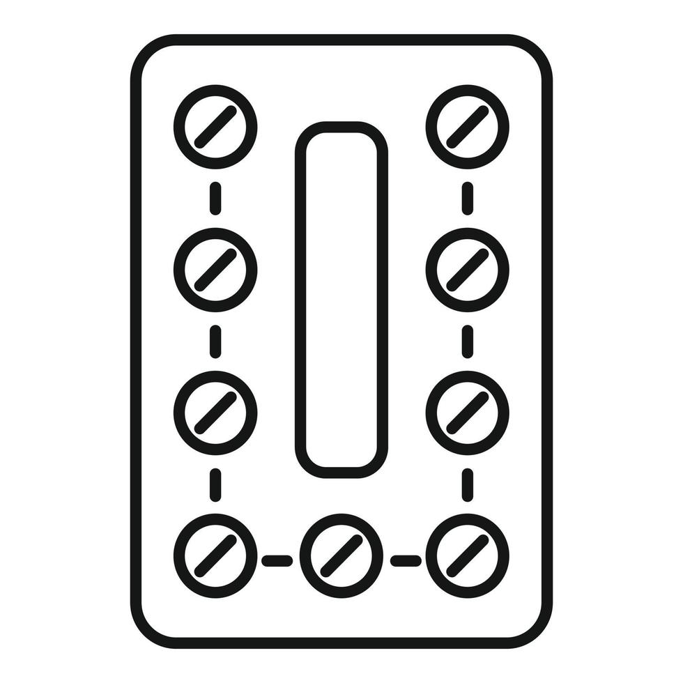 Hormonpillen-Symbol, Umrissstil vektor