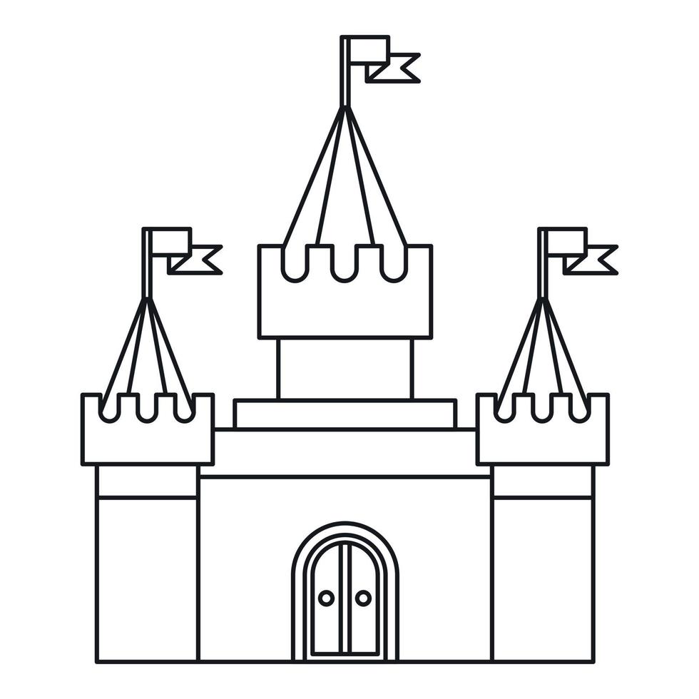 Festungssymbol im Umrissstil vektor