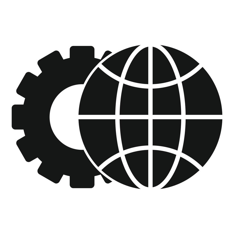 global omstrukturering ikon, enkel stil vektor