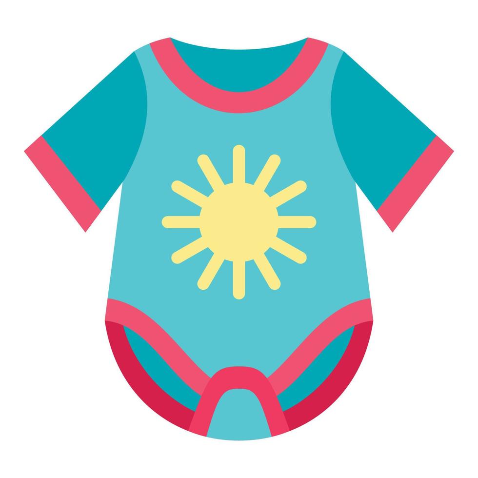 Baby-Bodysuit-Symbol, flacher Stil vektor