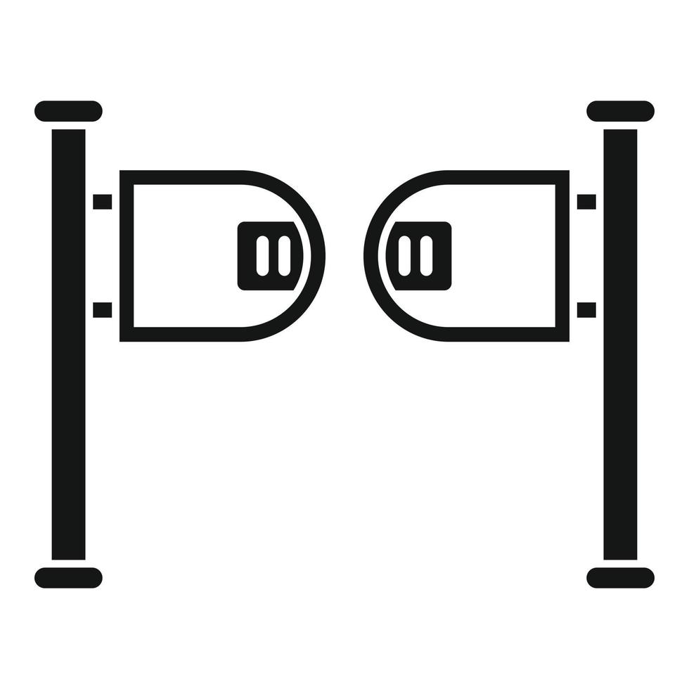 Laufendes Drehkreuz-Symbol, einfacher Stil vektor