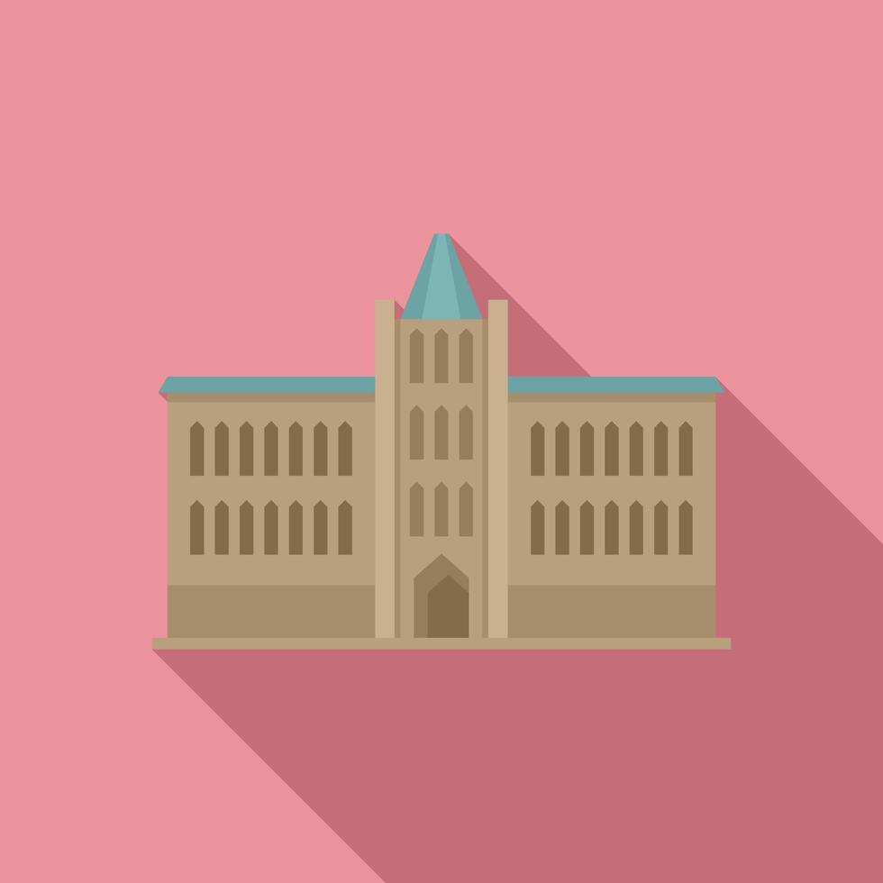Symbol für die Fassade des Parlaments, flacher Stil vektor
