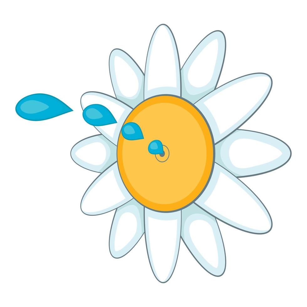 april dårar dag blomma ikon, tecknad serie stil vektor