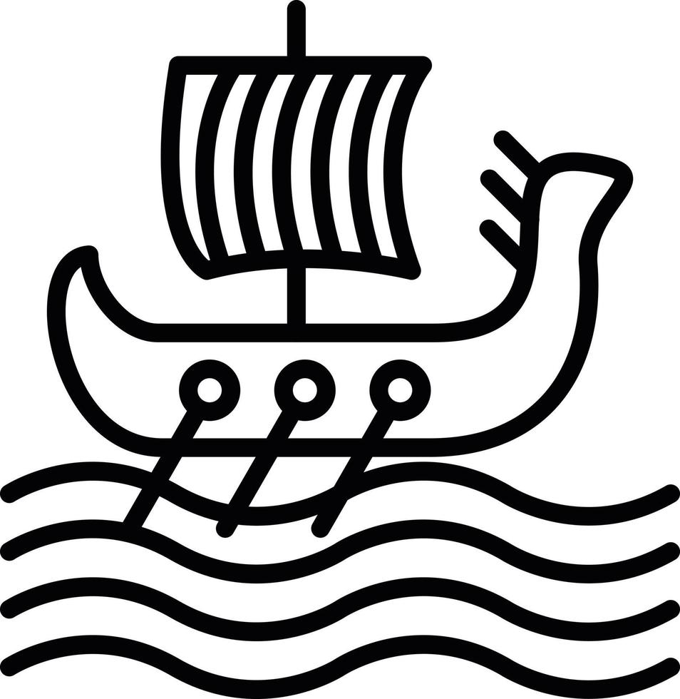 Wikingerschiff-Vektorsymbol vektor