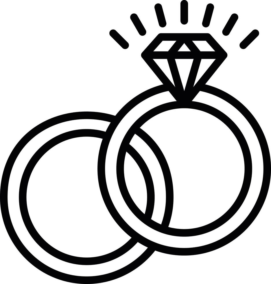 bröllop ringar vektor ikon