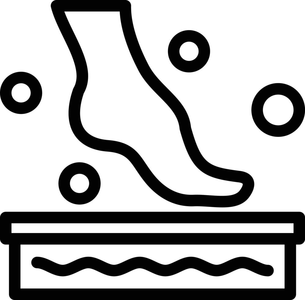 Fußbad-Vektorsymbol vektor