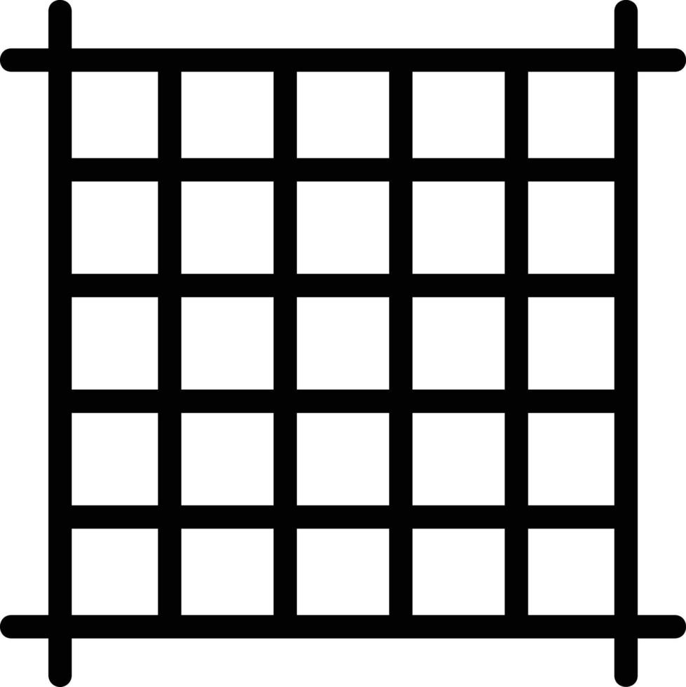 Symbol für quadratische Layoutlinie vektor