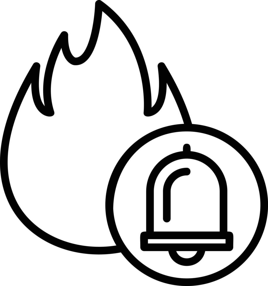 Symbol für die Feueralarmlinie vektor