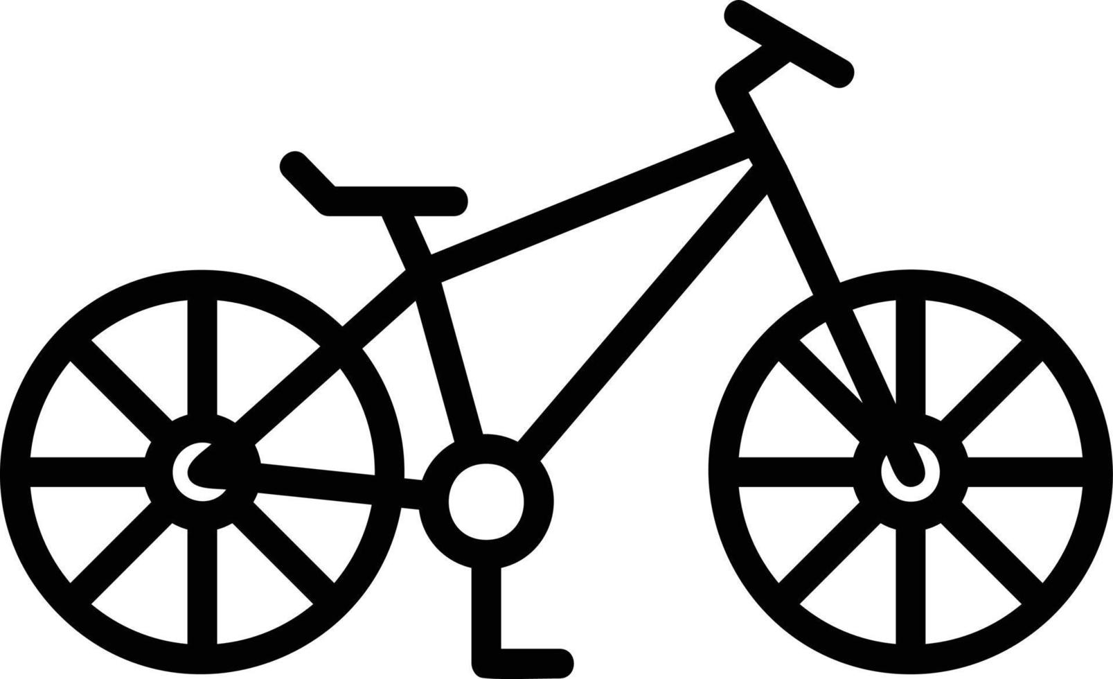 berg cykel linje ikon vektor