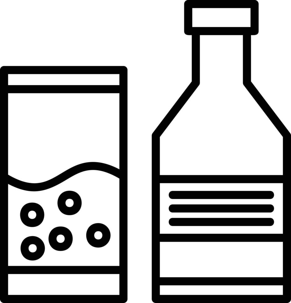 alkoholhaltig dryck linje ikon vektor