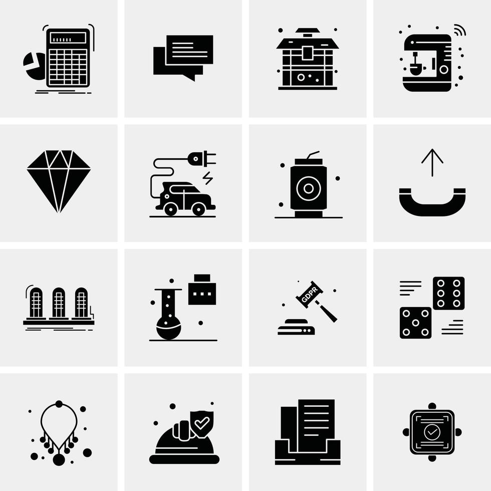 16 universelle Business-Icons Vektor kreative Icon-Illustration zur Verwendung in Web- und Mobilprojekten