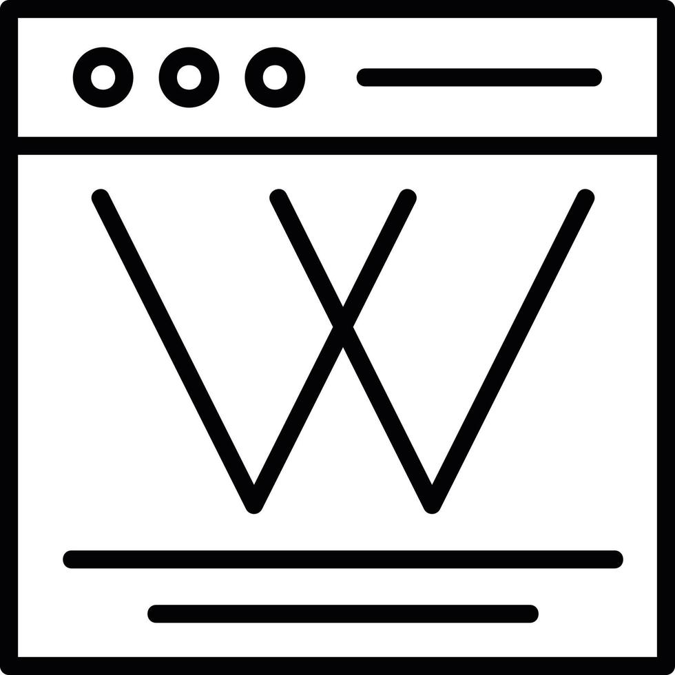 Wiki-Zeilensymbol vektor