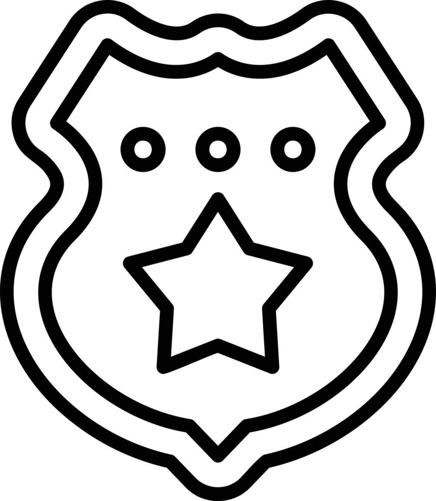 Polizeiabzeichen Symbol Leitung vektor