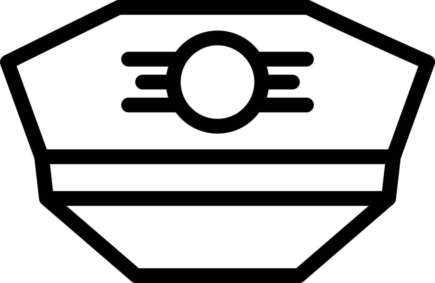 Symbol für Pilotenhutlinie vektor