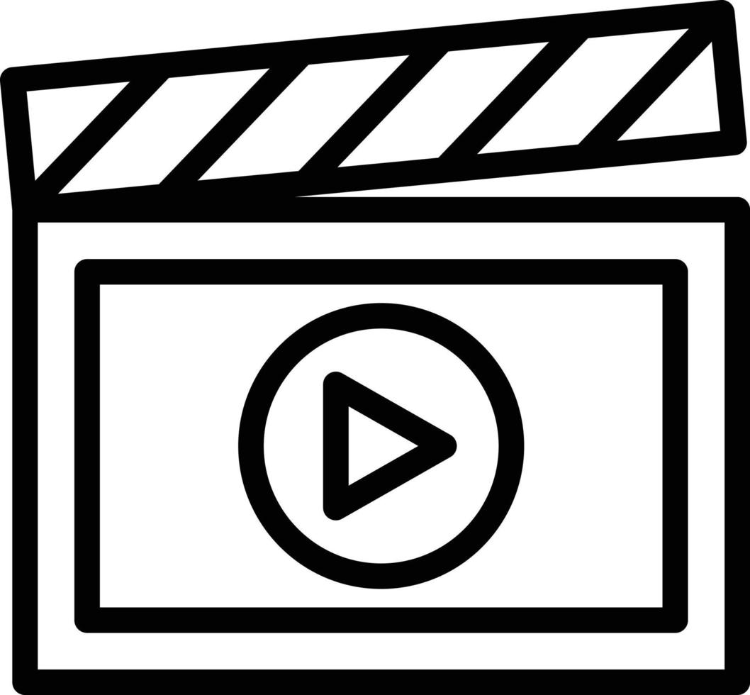 Symbol für die Videoerstellungslinie vektor