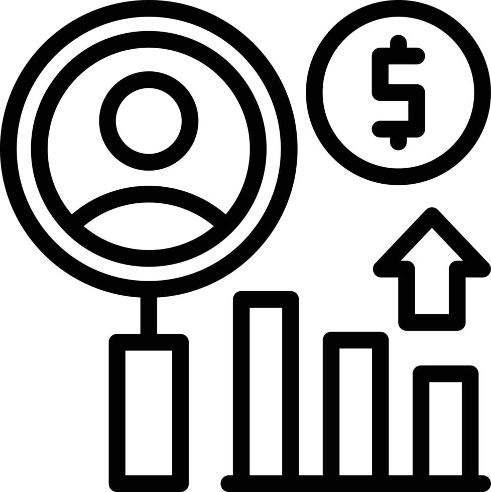 Symbol für die Linie des Verbraucherverhaltens vektor