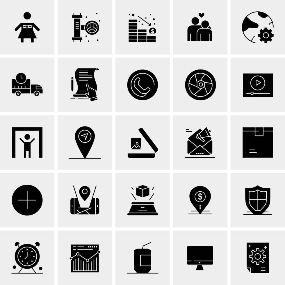 25 universelle Business-Icons Vektor kreative Icon-Illustration zur Verwendung in Web- und Mobilprojekten