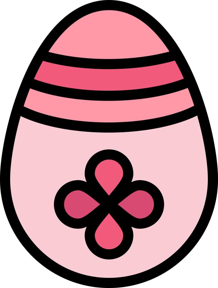 dekoration ostern osterei ei flache farbe symbol vektor symbol banner vorlage