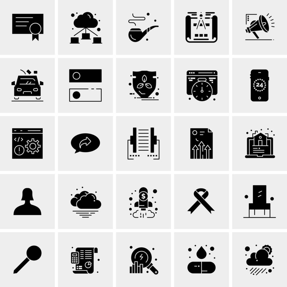 25 universelle Business-Icons Vektor kreative Icon-Illustration zur Verwendung in Web- und Mobilprojekten