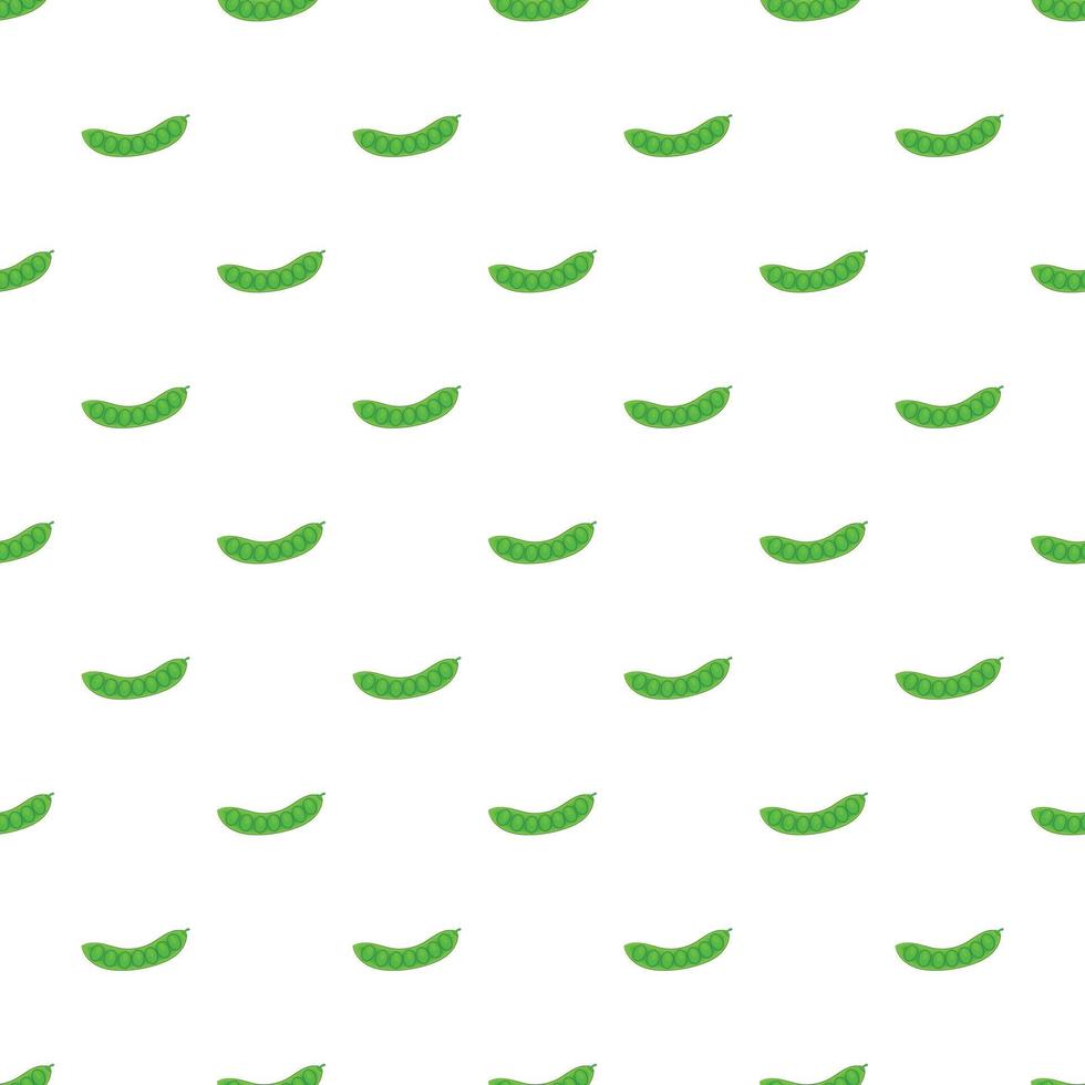 färsk grön ärtor mönster, tecknad serie stil vektor
