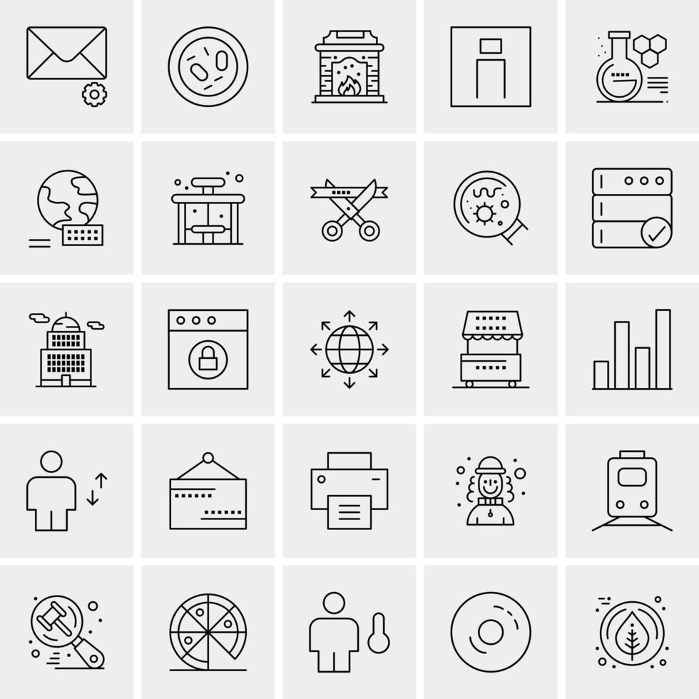 25 universelle Business-Icons Vektor kreative Icon-Illustration zur Verwendung in Web- und Mobilprojekten